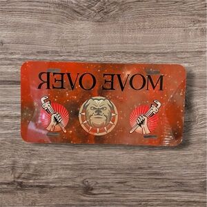 Custom 'Move Over' License Plate